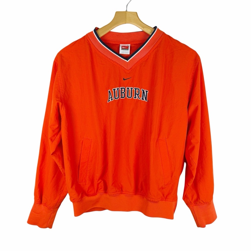 Vintage Nike Team Auburn Tigers Pullover Windbreaker Jacket Size Large 12/l4